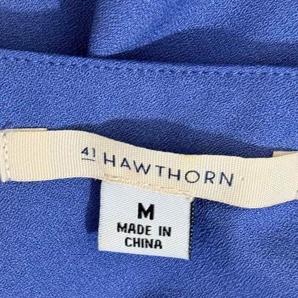 41 Hawthorn Royal Blue Button-Up Blouse sz m - Picture 8 of 12